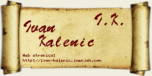 Ivan Kalenić vizit kartica